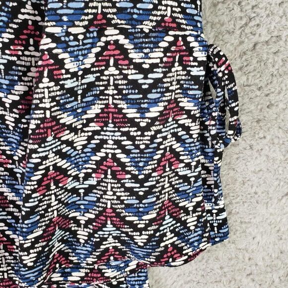 Chicos Shift Dress Women's Size 2 US L 12/14 Geometric LS Stretch Knit - Picture 5 of 11